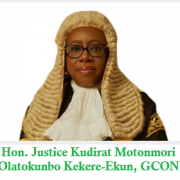 HON.JUSTICE KUDIRAT MOTONMORI KEKERE-EKUN( CHIEF JUSTICE OF NIGERIA)